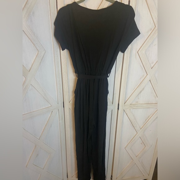 Black jumpsuit_Spring_Small (6)_ Women Black Casual Black Short Sleeve One piece - Picture 8 of 9